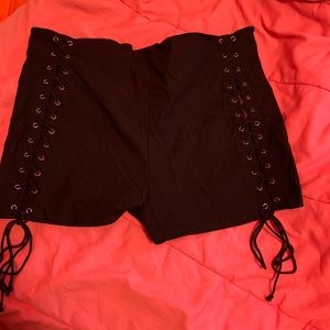 Lace up shorts
